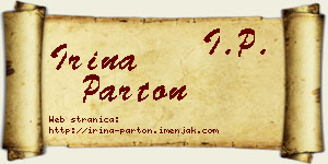 Irina Parton vizit kartica
